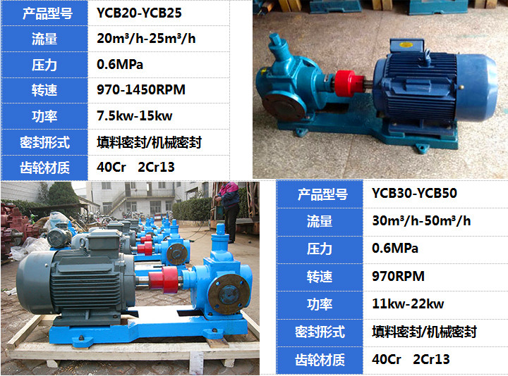 YCB齿轮泵55世纪